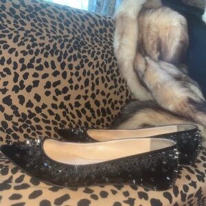 Louboutin ballet flats cute and spikey <3 I love them they're just too big on me